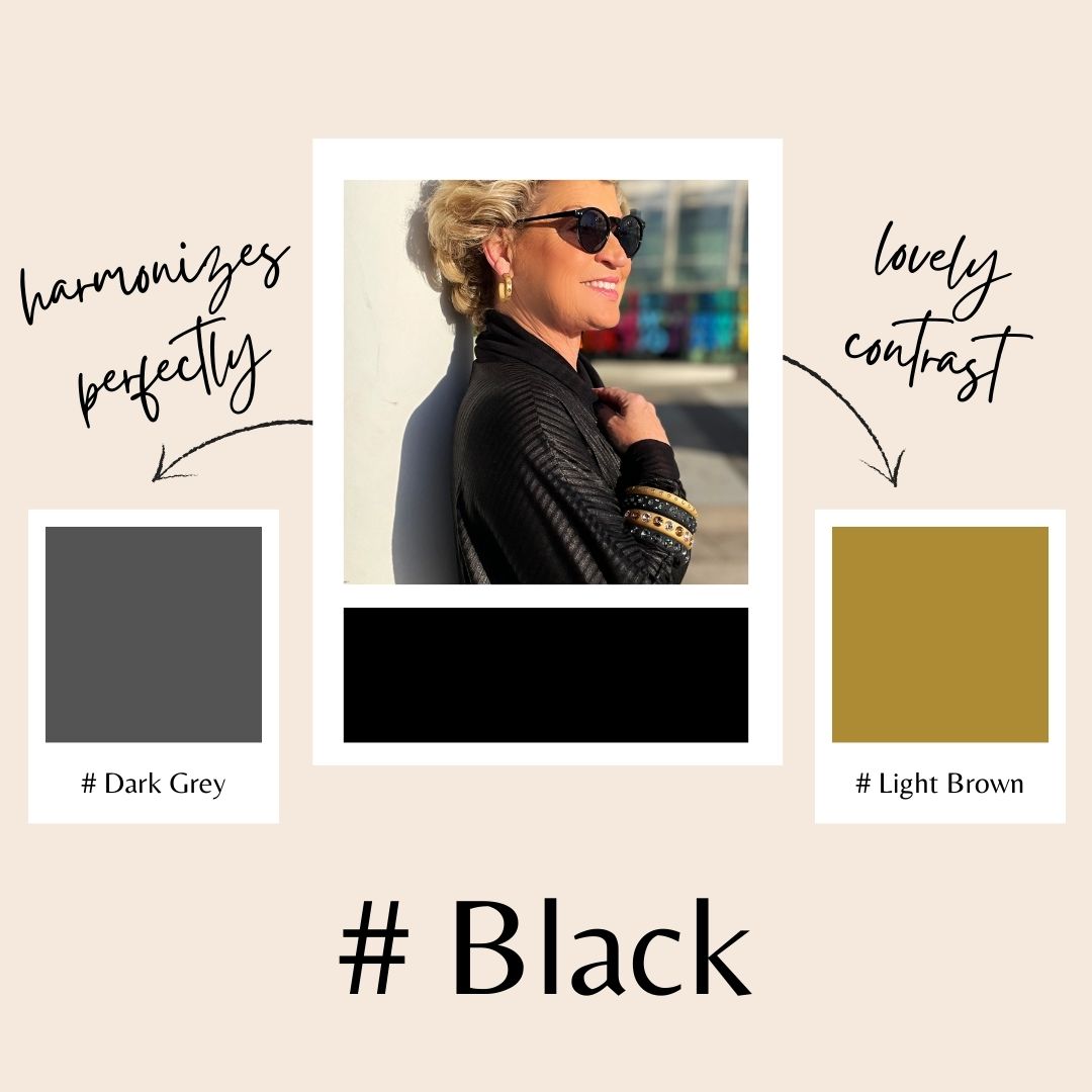 Farbberatung, um Coloristers Schmuck mit passenden Farben zu kombinieren. Color advice to combine Colorister's jewelry with matching colors.