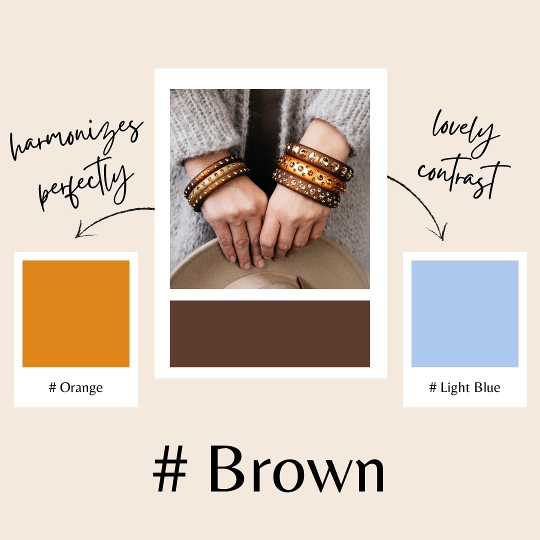 Farbberatung, um Coloristers Schmuck mit passenden Farben zu kombinieren. Color advice to combine Colorister's jewelry with matching colors.