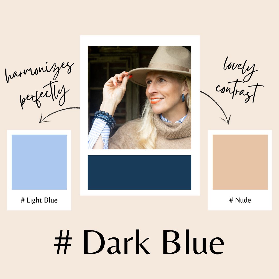 Coloristers Perlenarmband in dunkel blau, Coloristers Pearl bracelet in dark blue