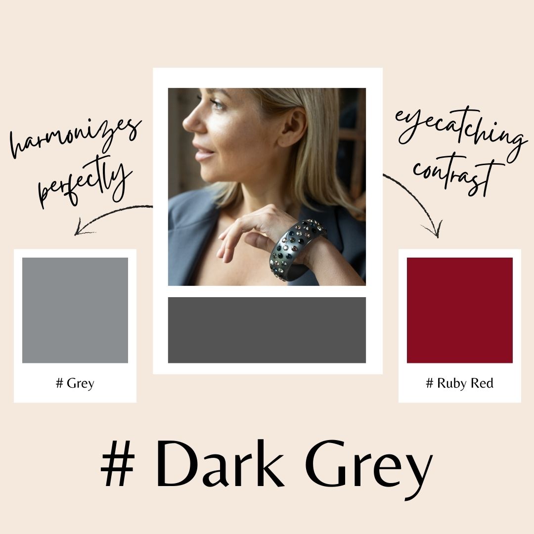 Farbberatung, um Coloristers Schmuck mit passenden Farben zu kombinieren. Color advice to combine Colorister's jewelry with matching colors.