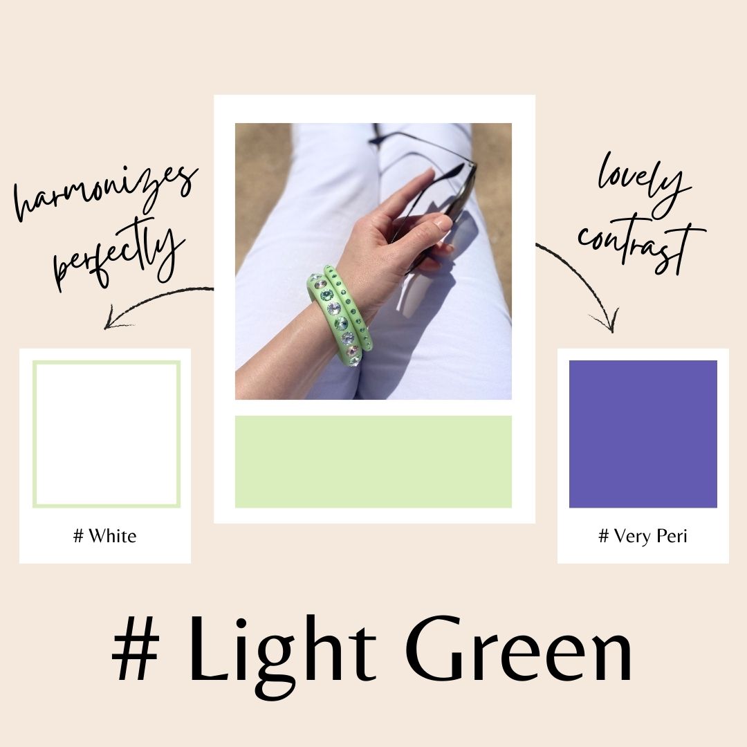 Farbberatung, um Coloristers Schmuck mit passenden Farben zu kombinieren. Color advice to combine Colorister's jewelry with matching colors.