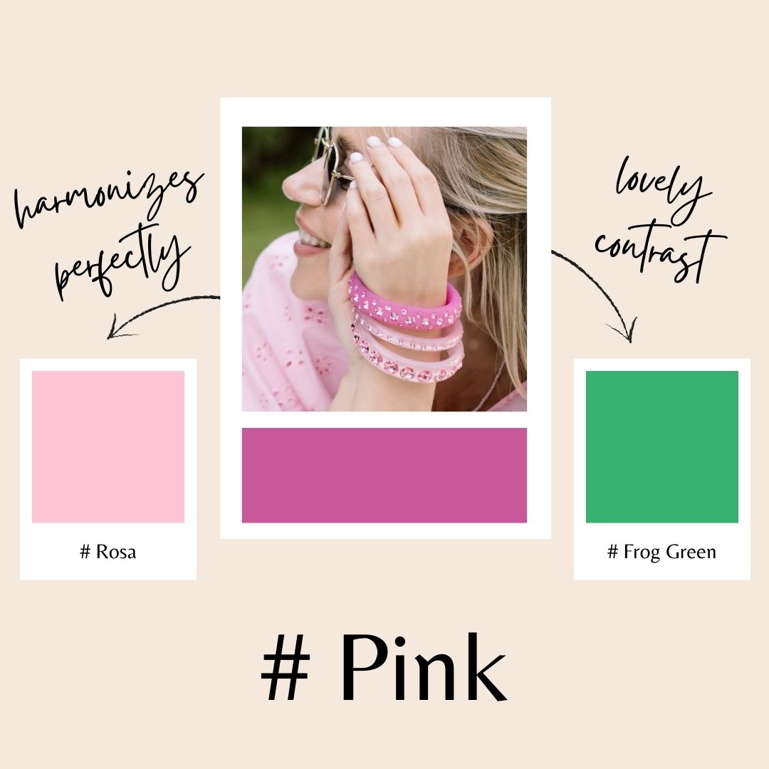 Farbberatung, um Coloristers Schmuck mit passenden Farben zu kombinieren. Color advice to combine Colorister's jewelry with matching colors.