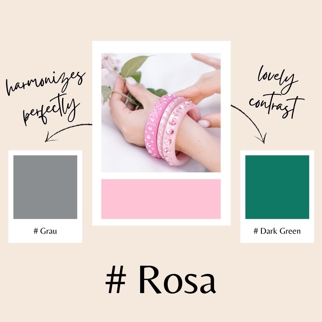 Farbberatung, um Coloristers Schmuck mit passenden Farben zu kombinieren. Color advice to combine Colorister's jewelry with matching colors.