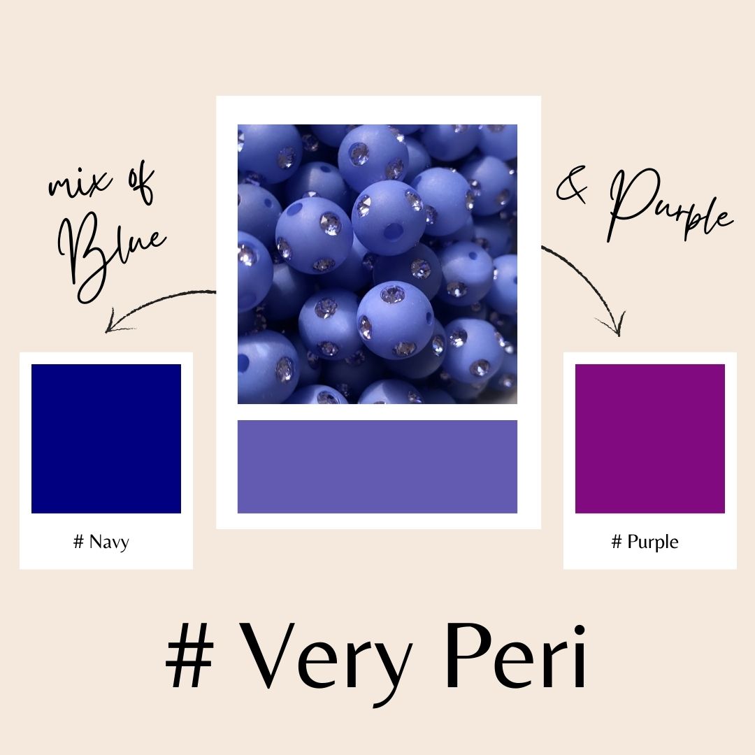 Piccolo Armreif Bari in Very Peri Lila mit Weiß