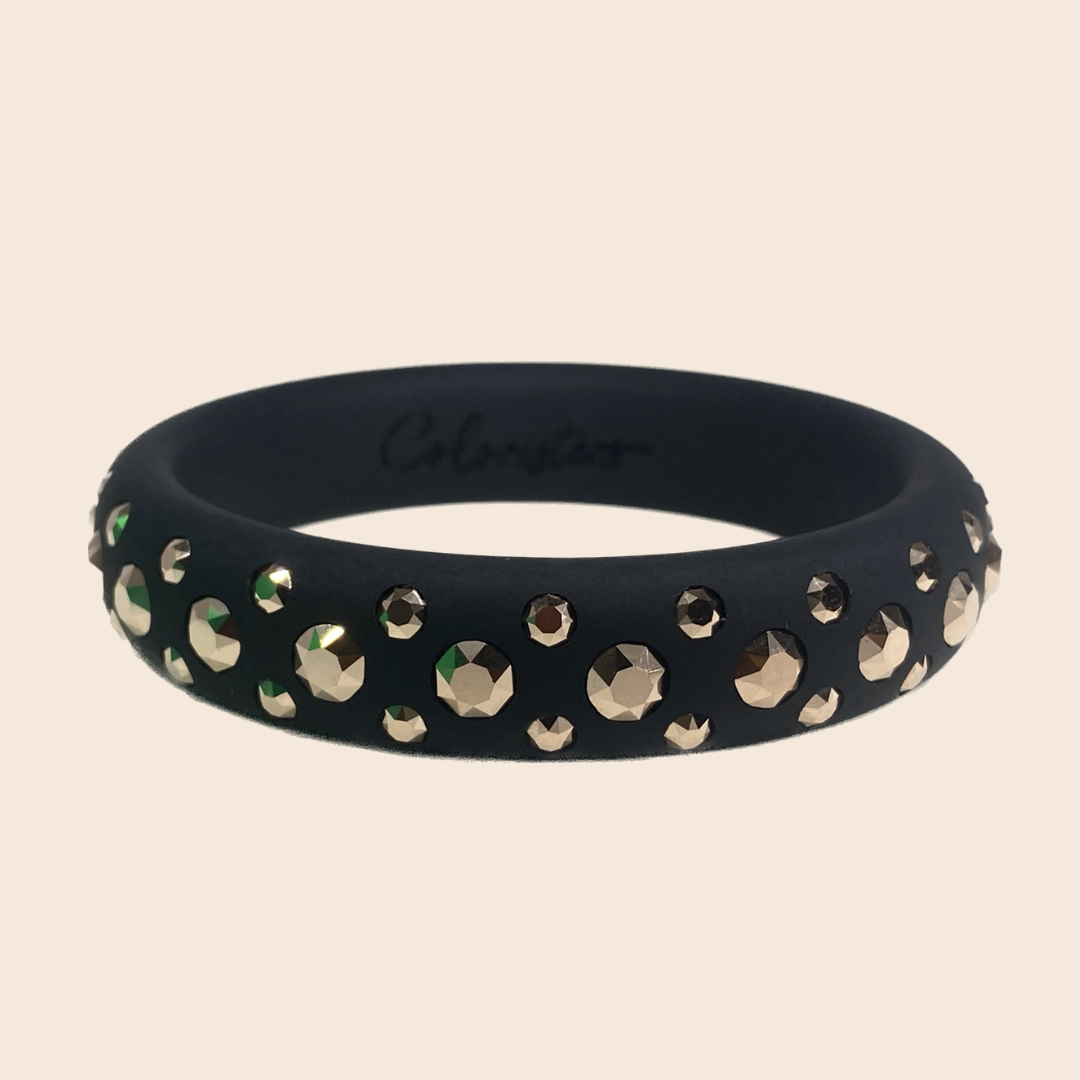 Classico Armreif Catania in Schwarz mit Gold