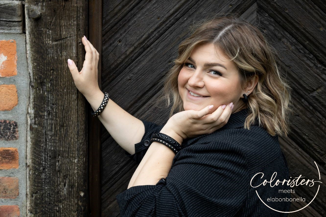 Classico Armreif Catania in Schwarz mit Gold