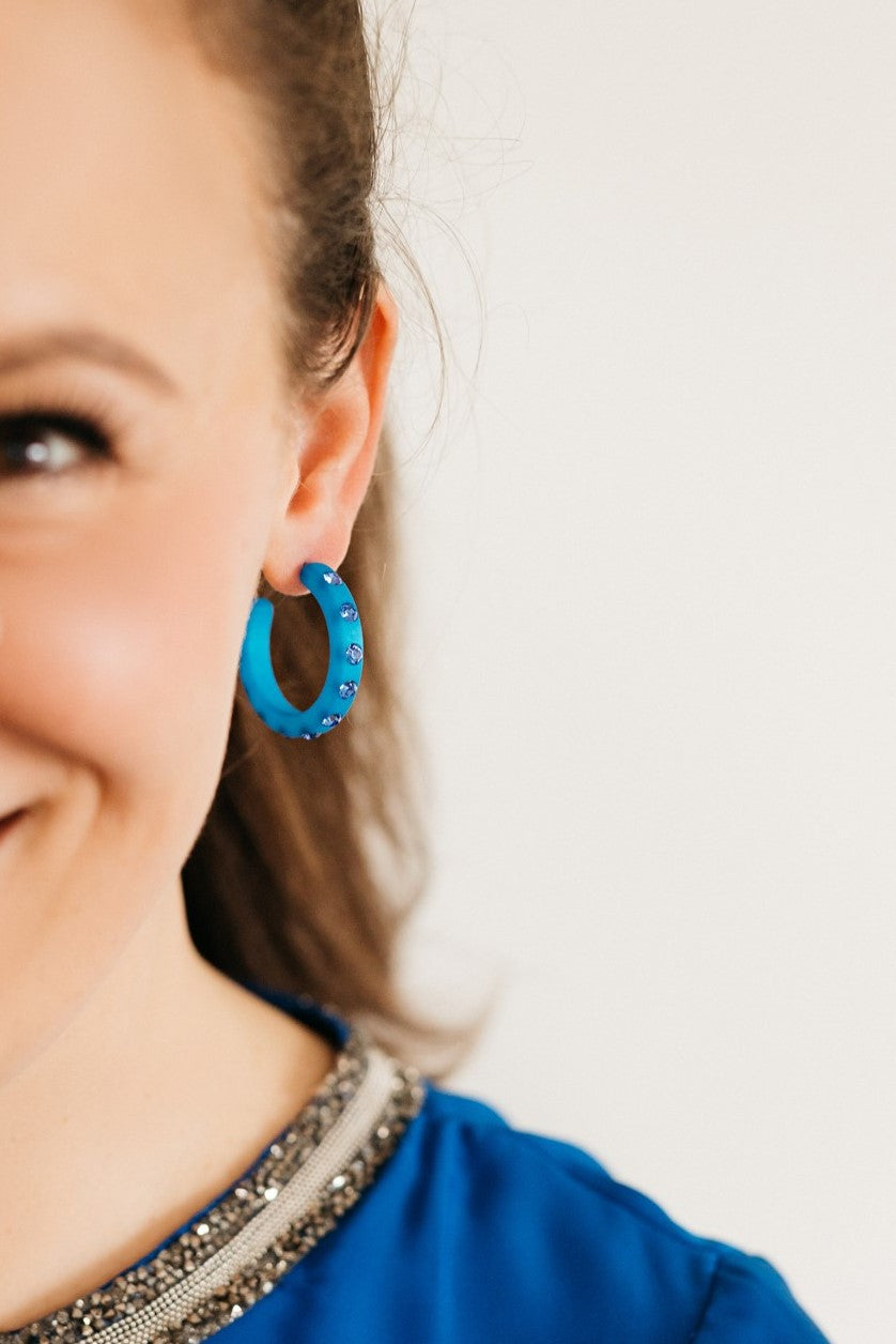 Schmuckset Ohrstecker & Ohrringe in Blau