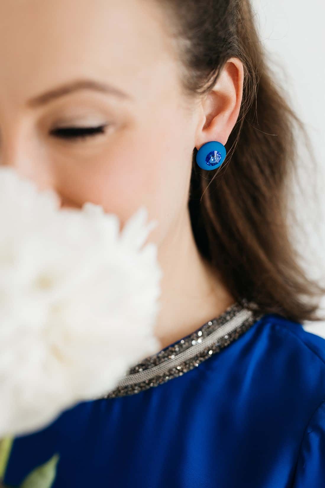 Schmuckset Ohrstecker & Ohrringe in Blau