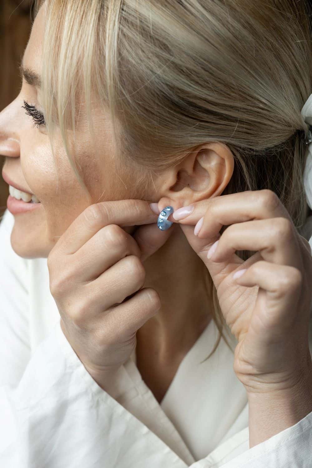 Schmuckset Bari Piccolo in hellem Blau - glänzend