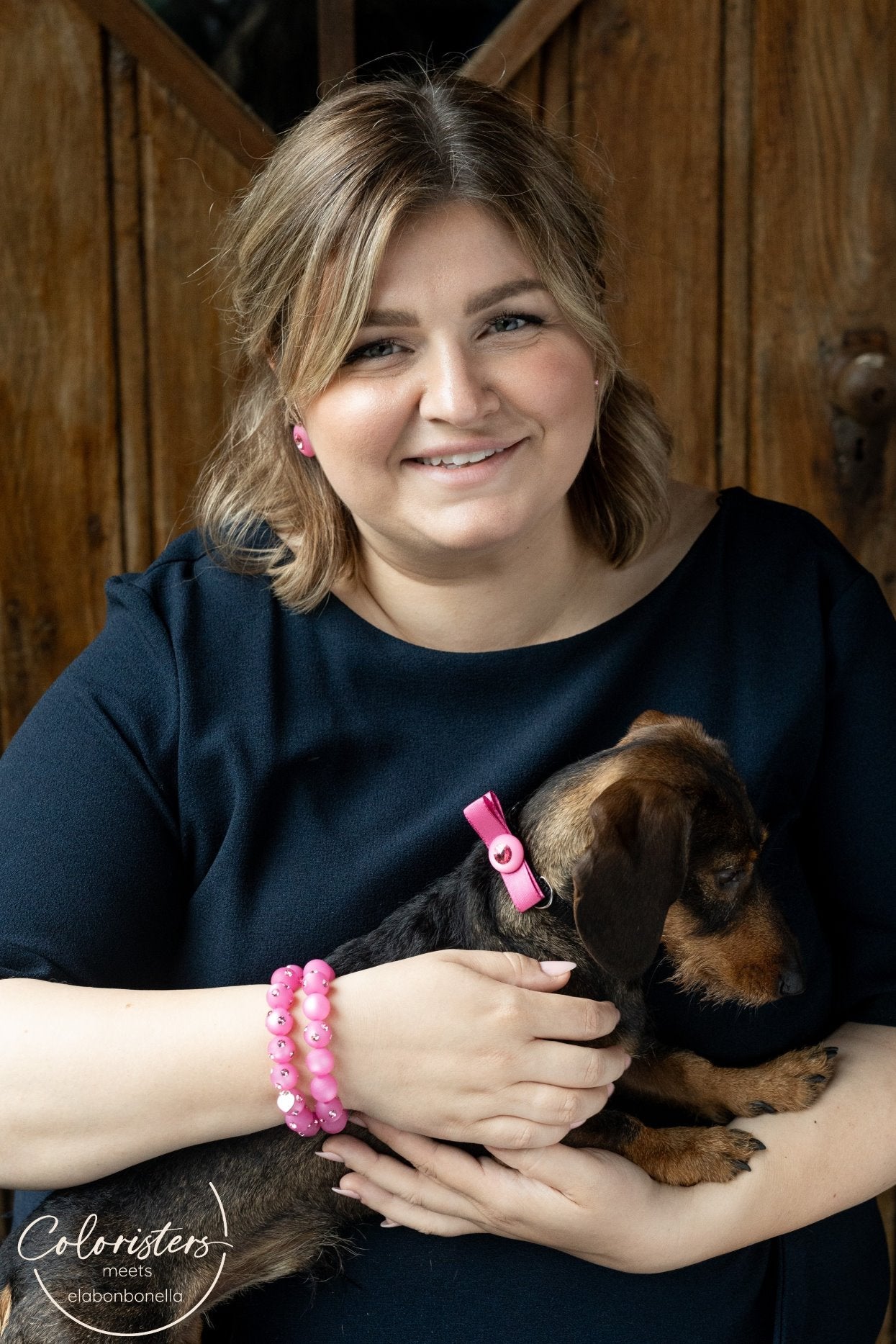 Ear studs Sassari in pink