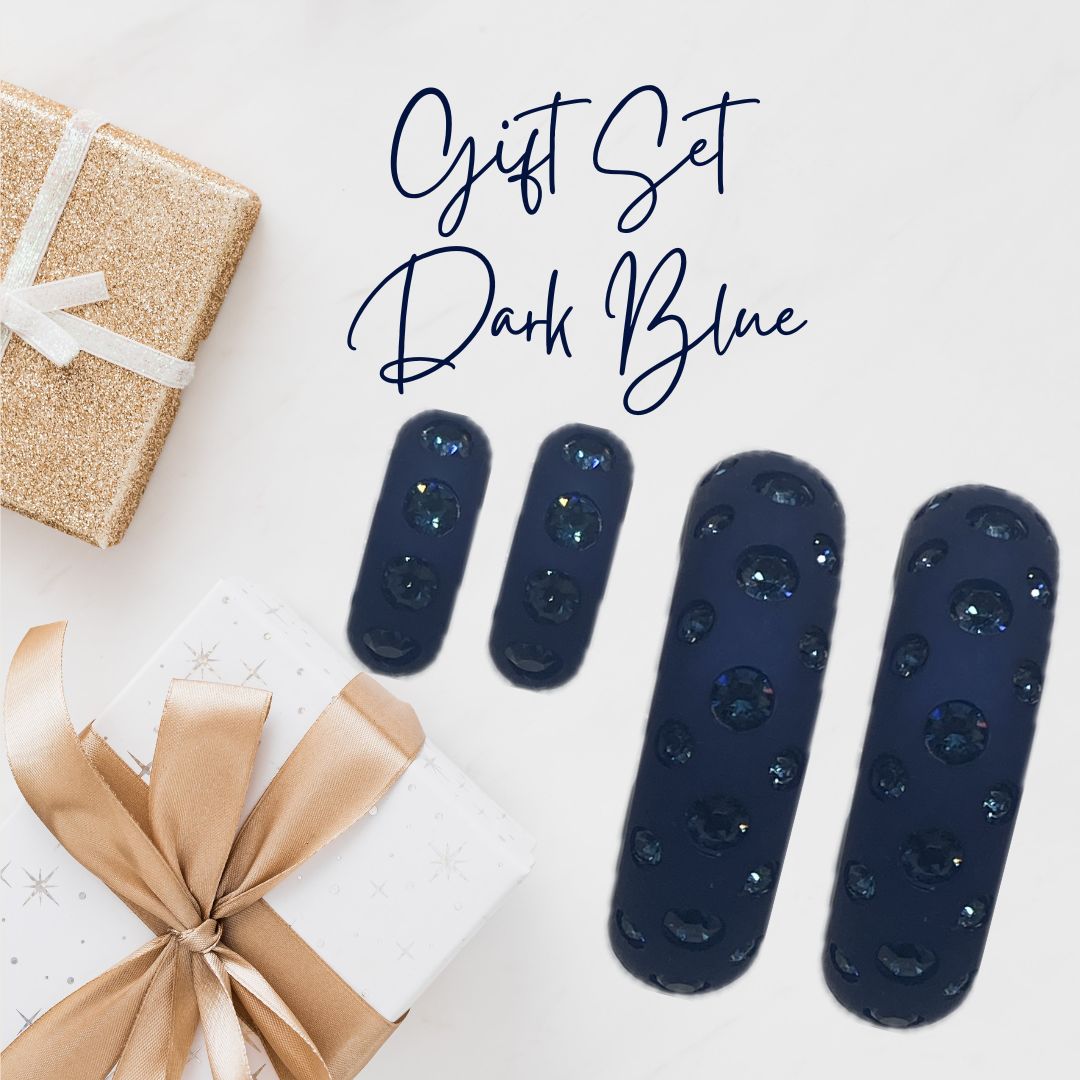 Schmuckset Piccolo & Maxi Ohrringe in dunklem Blau