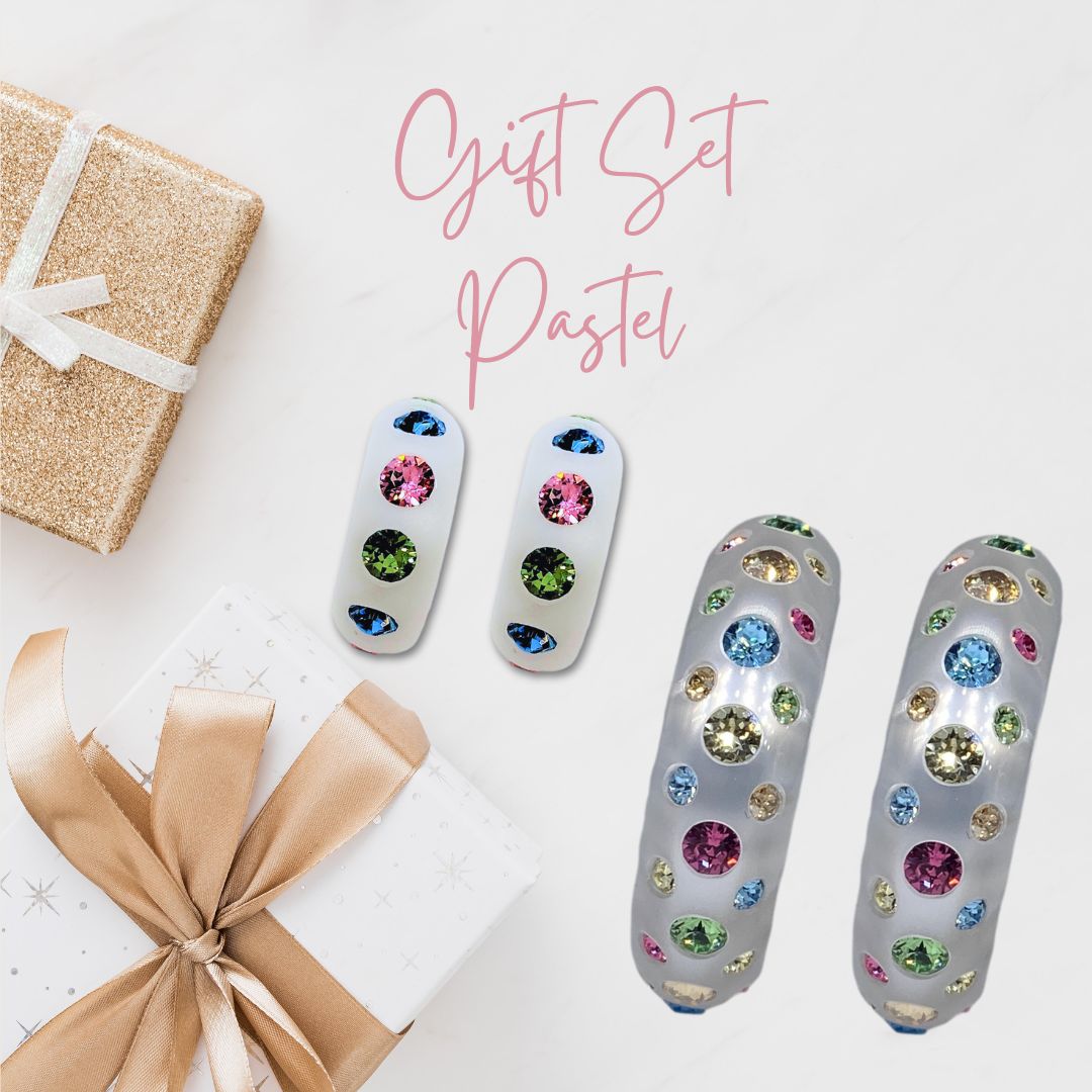 Schmuckset Piccolo & Maxi Ohrringe in Pastell