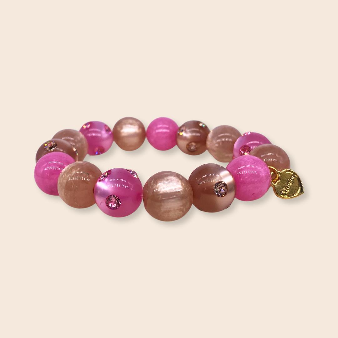 Classico Perlenarmband Como in Puder mit Pink
