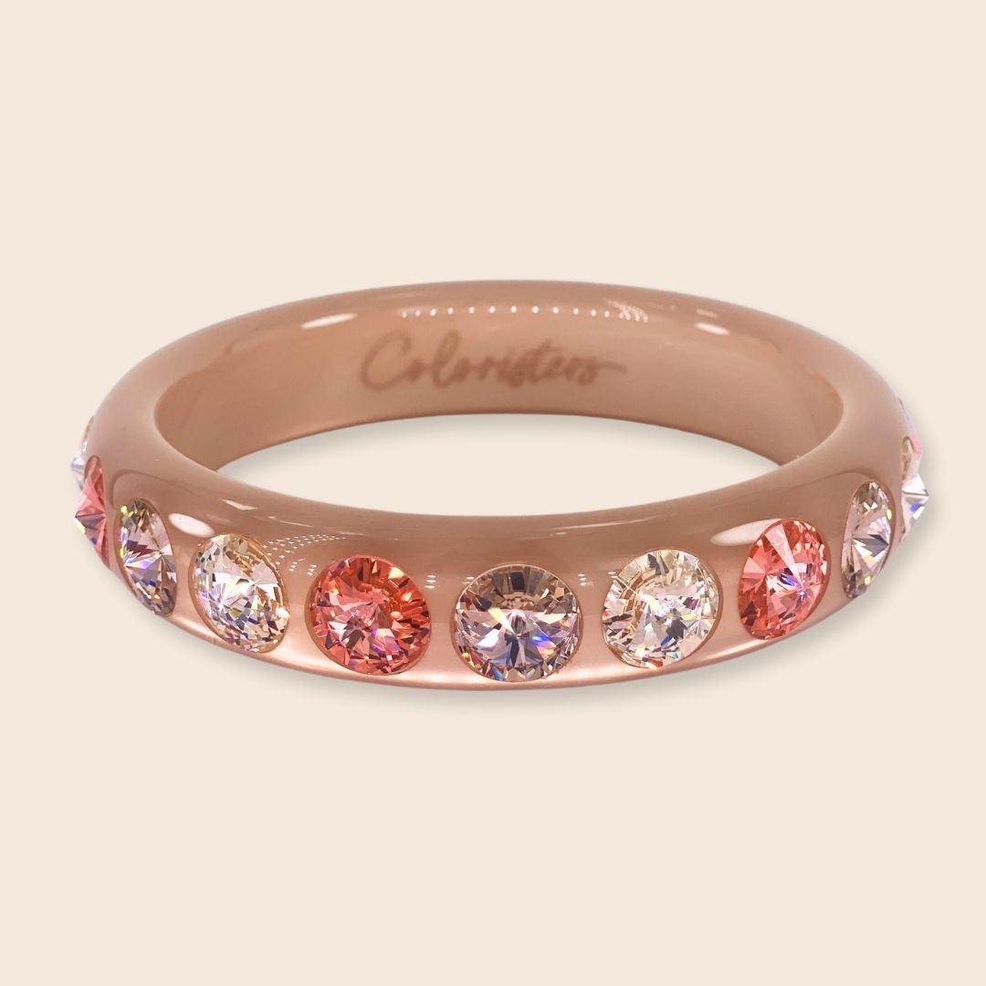 Coloristers Armreifen mit Kristallen in Puder, Coloristers Bangle with crystals in powder