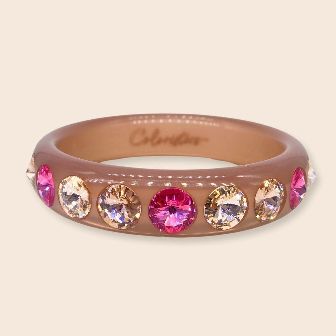 Coloristers Armreifen mit Kristallen in Puder, Coloristers Bangle with crystals in powder