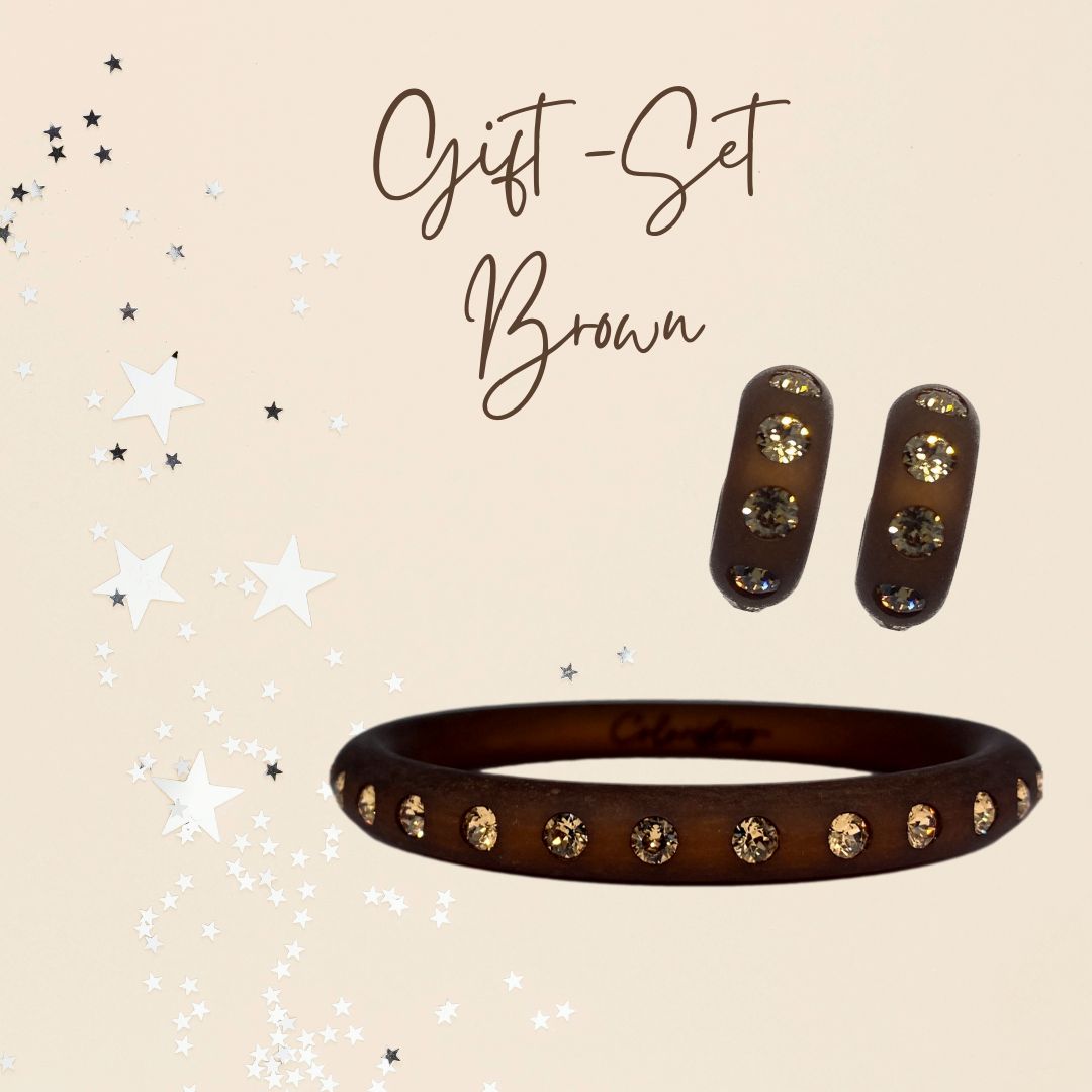 Schmuckset Bari Piccolo in Braun