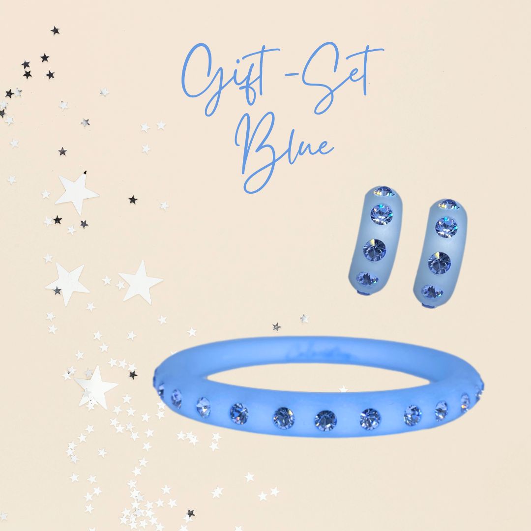 Schmuckset Bari Piccolo in hellem Blau