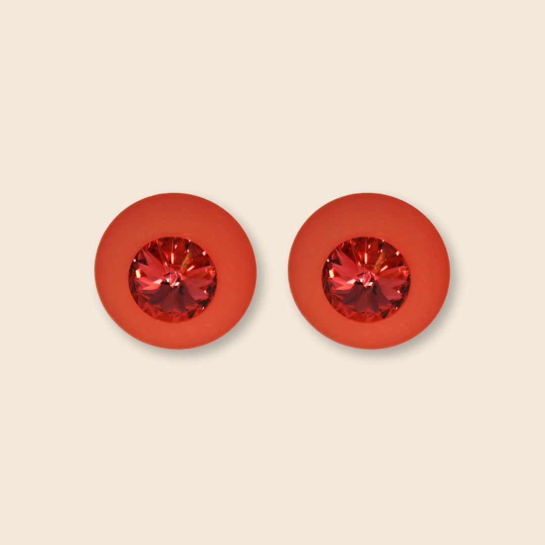 Ohrstecker Sassari in Koralle