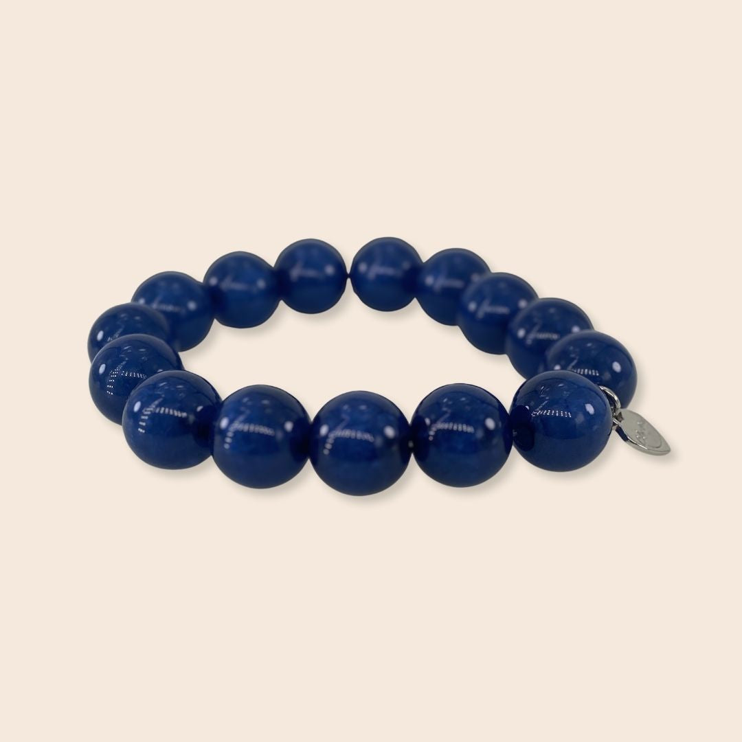 Coloristers Perlenarmband in dunkel blau, Coloristers Pearl bracelet in dark blue