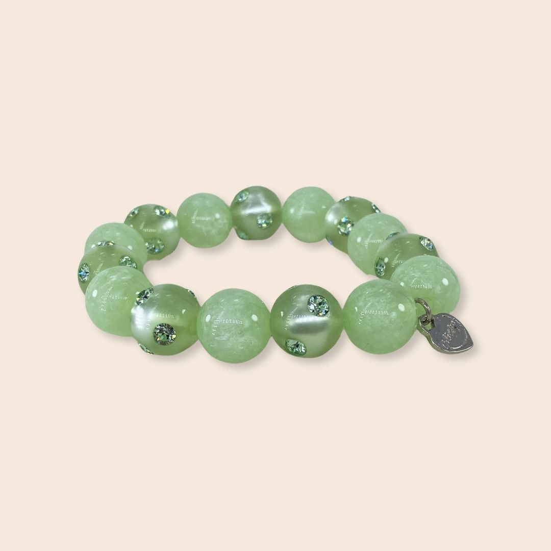 Coloristers Perlenarmband in hell grün, Coloristers Pearl bracelet in light green
