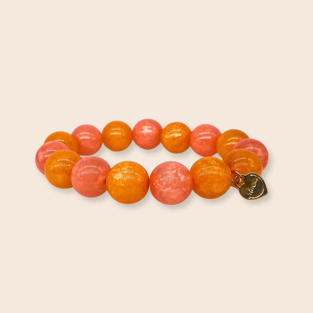 Classico Perlenarmband Lucida in Koralle und Orange