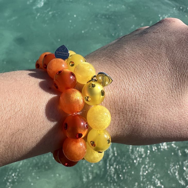 Piccolo Perlenarmband Como in Gelb