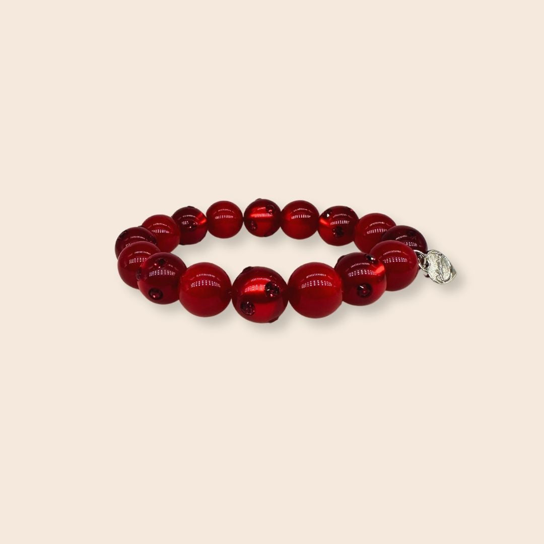 Piccolo Perlenarmband Como in Rot