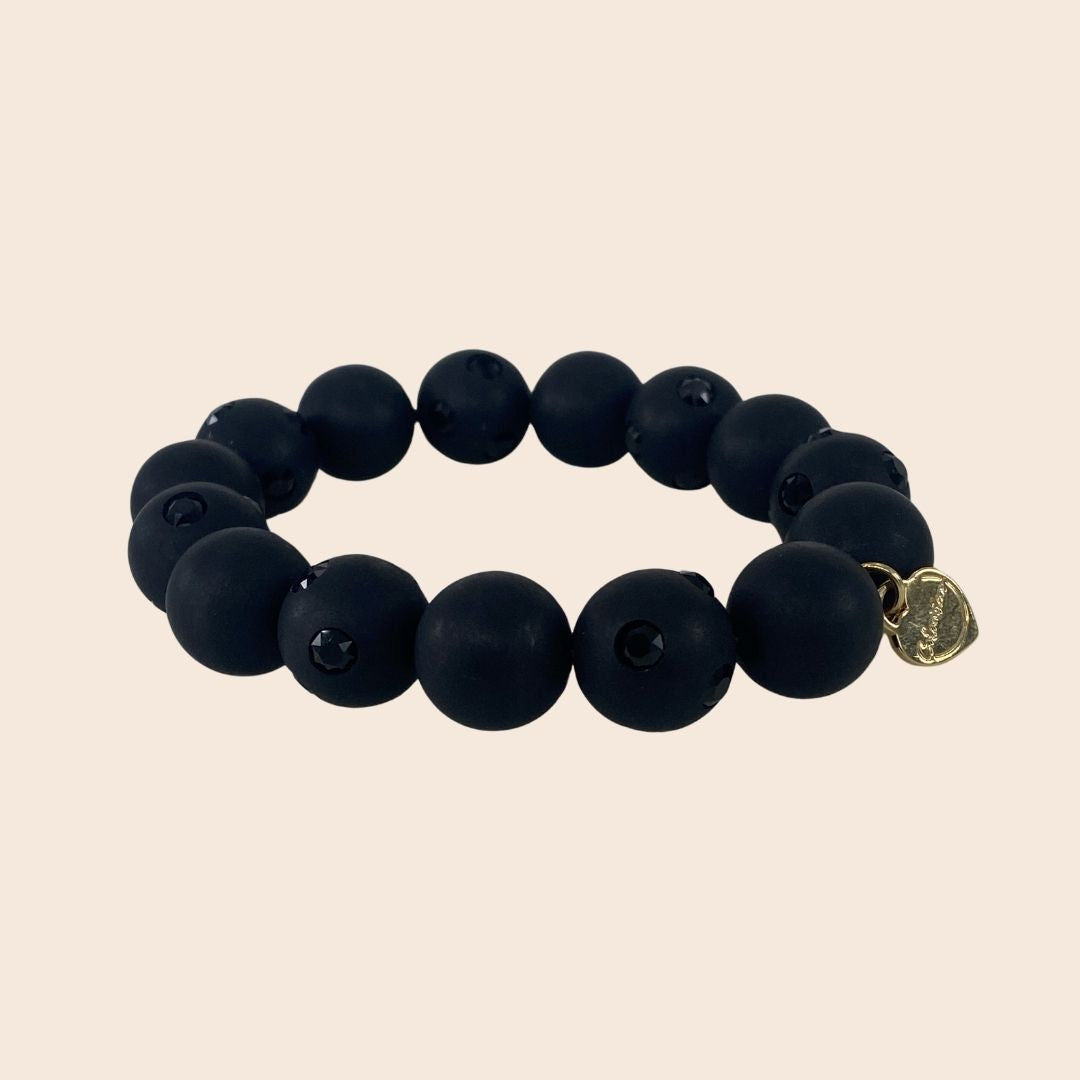 Classico Perlenarmband Como in Schwarz