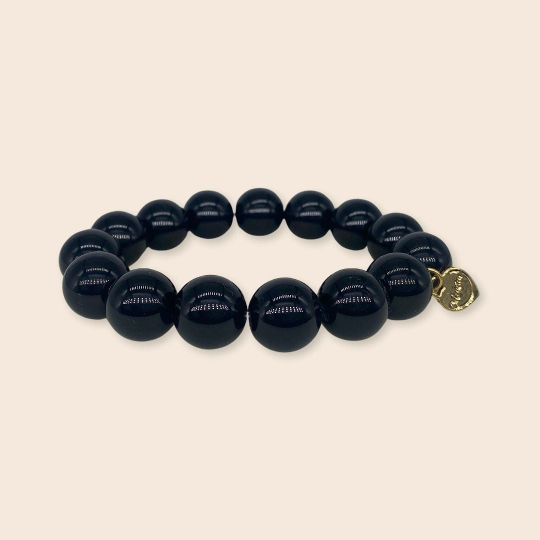 Coloristers Perlenarmband in schwarz, Coloristers Pearl bracelet in black