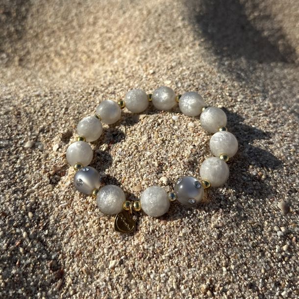 Piccolo Perlenarmband in Silber & Gold