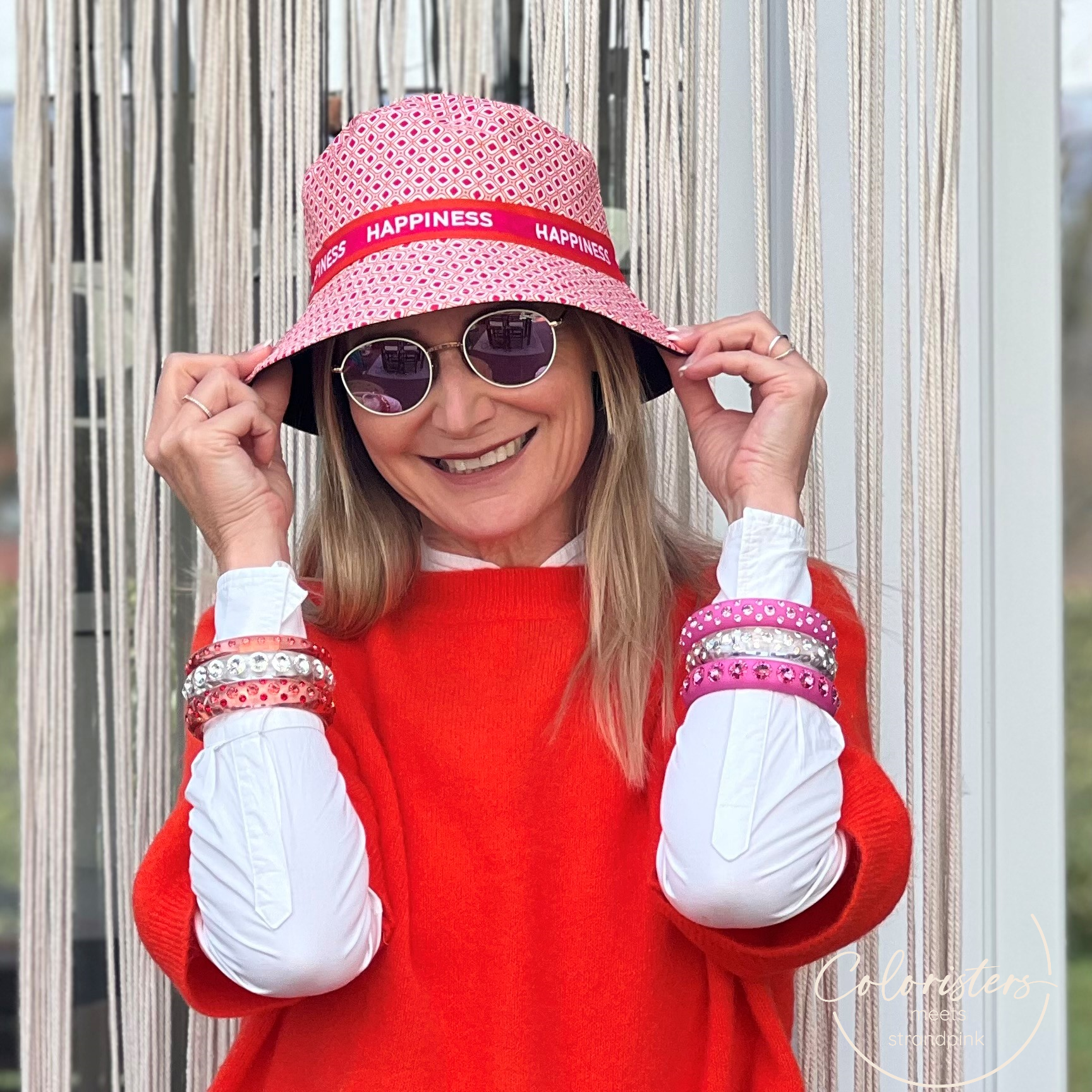 Transparenter Piccolo Armreif Bari in Koralle