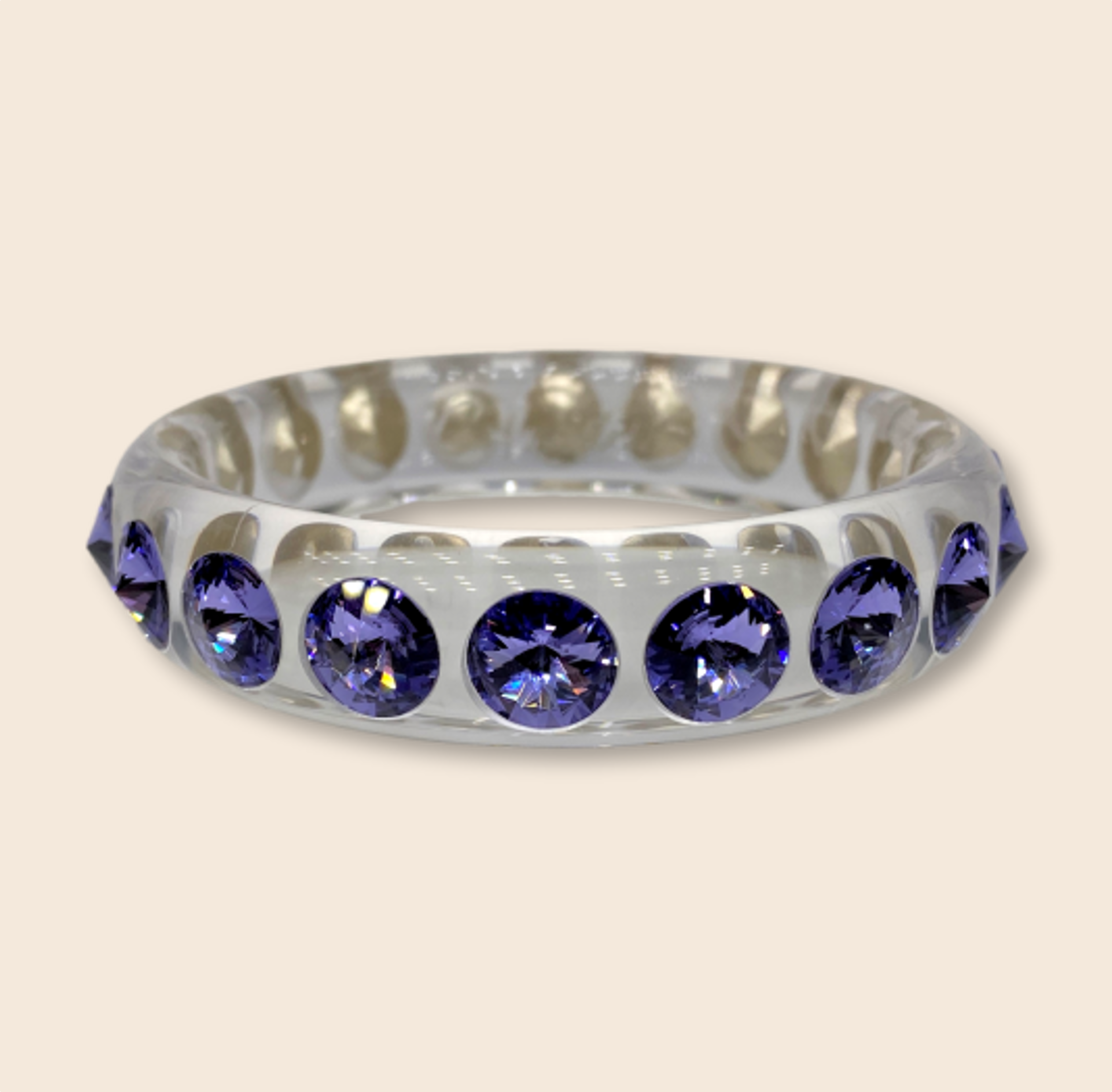 Classico Armreif Sassari in Transparent und Lila