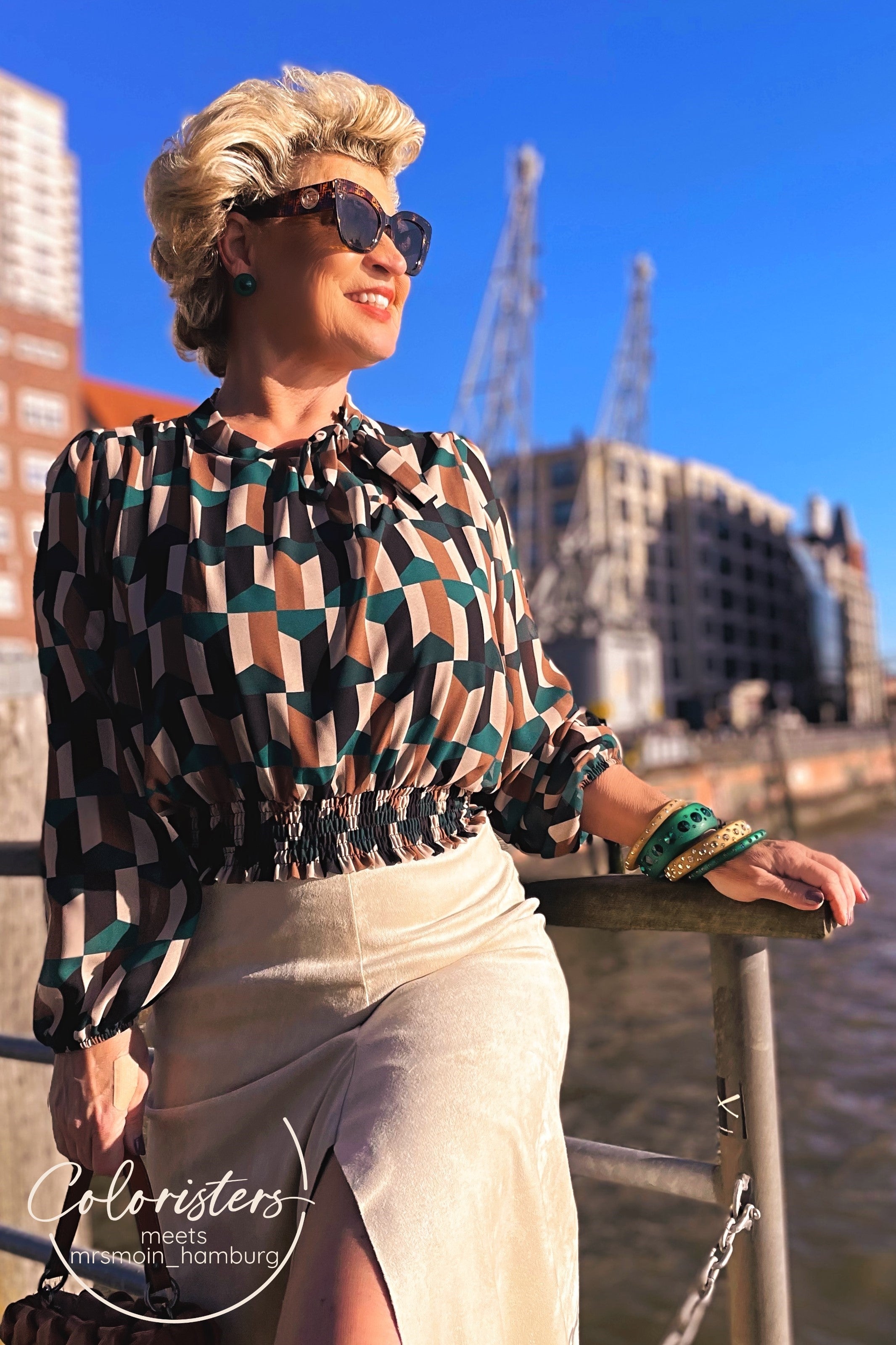 Sassari earrings in dark green