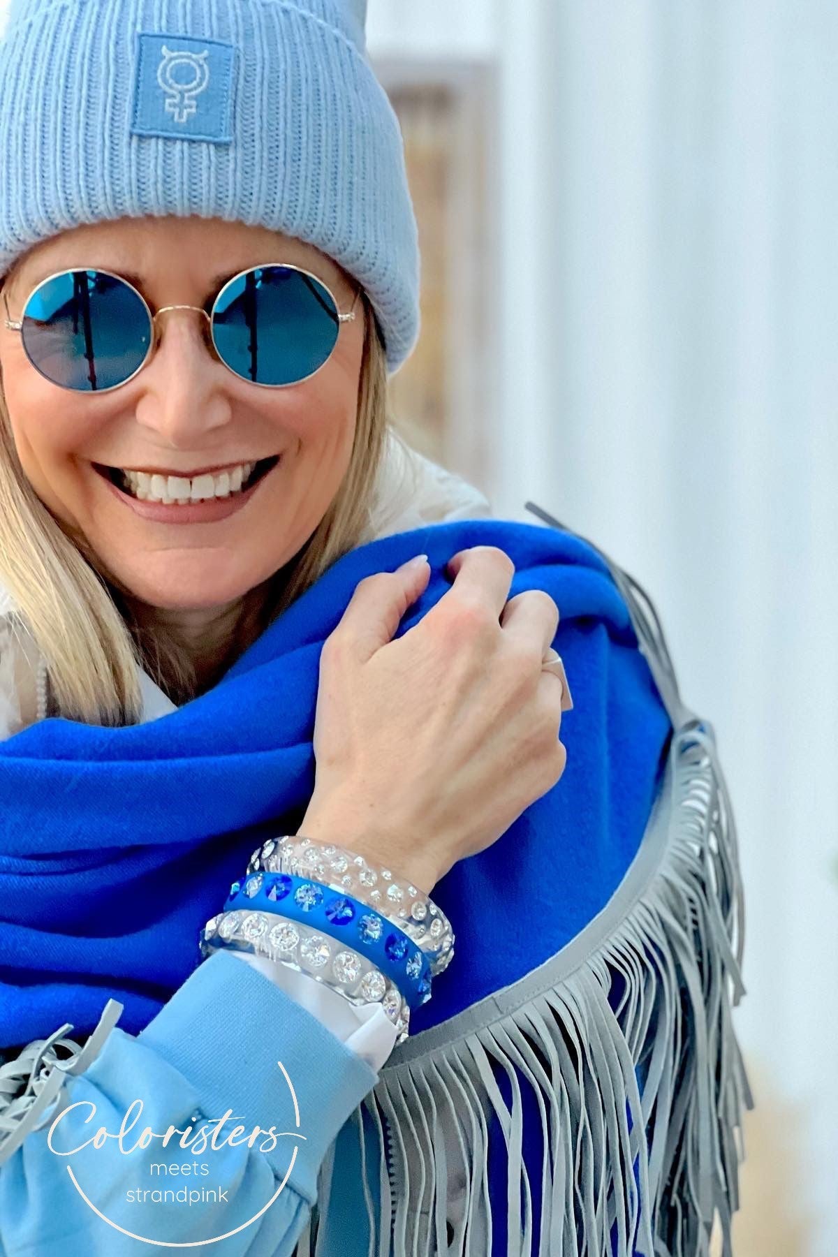 Classico Armreif Sassari in Blau mit Aquamarin