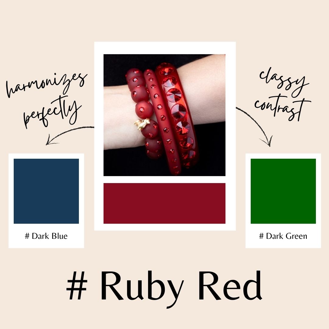 Farbberatung, um Coloristers Schmuck mit passenden Farben zu kombinieren. Color advice to combine Colorister's jewelry with matching colors.
