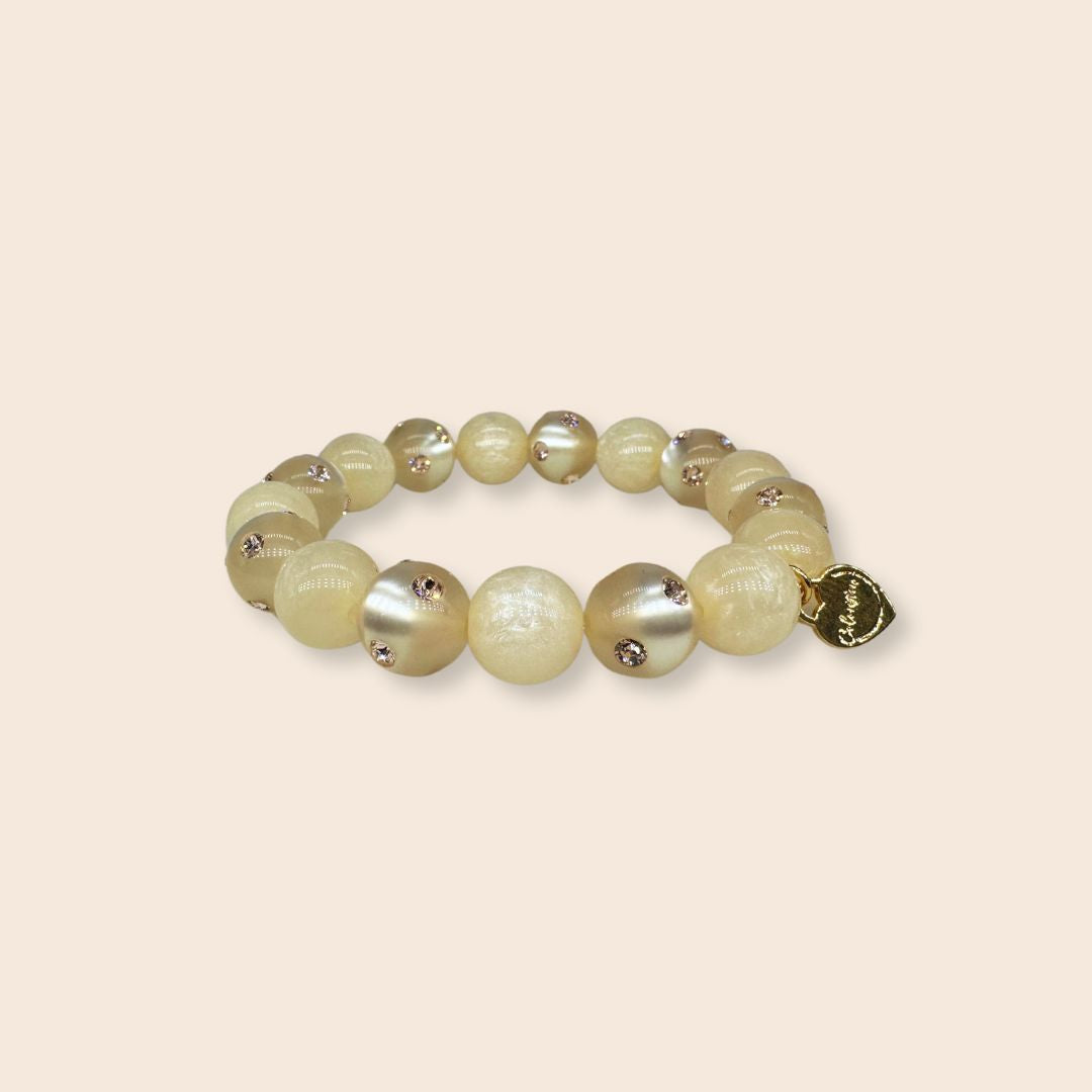Piccolo Perlenarmband Como in Champagner