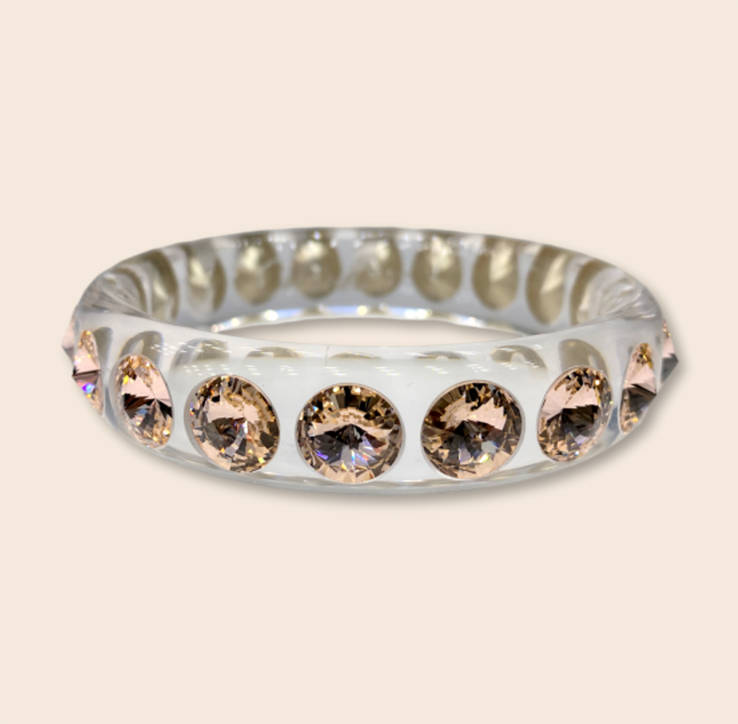 Classico Armreif Sassari in Transparent mit Champagner