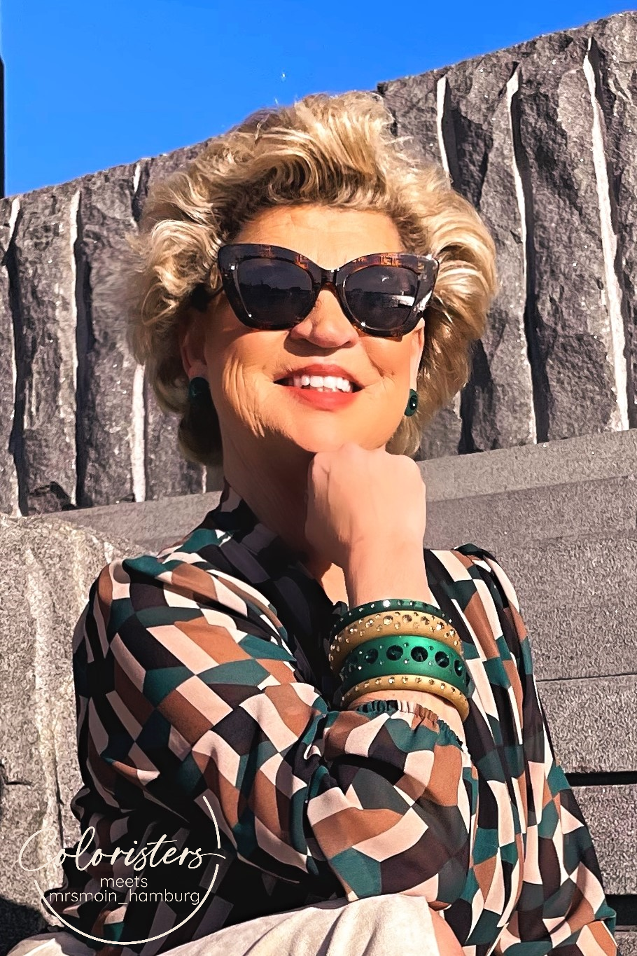 Maxi bangle Catania in dark green